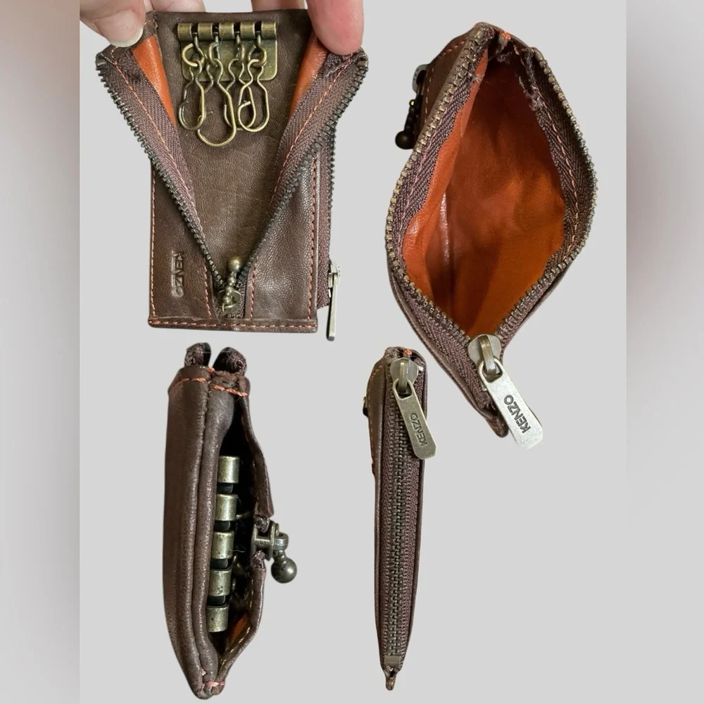 Reseller Wallet Key Holder Lot Kenzo Louis Quatorze Kansaiman Leather Bundle - Picture 3 of 15